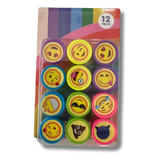 Sello Escolar Infantil Caritas Emojis X 12 Un Exterior Unico