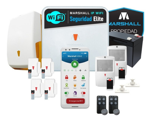 Kit Alarma Marshall Ip Wifi Inalámbrica App Para Celular Marshall Smart Alarma Domiciliaria Casa Comercio Marshall 3