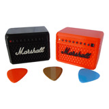 Amplificador Marshall Porta Púas De Guitarra + 10 Púas 
