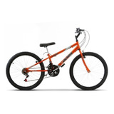 Bicicleta  De Passeio Ultra Bikes Bike Rebaixada Aro 24 18 Marchas Freios V-brakes Cor Laranja