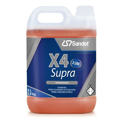 Desengraxante Alcalino Sandet Solupan X4 Supra 5L Limpeza Pesada | Parcelamento sem juros
