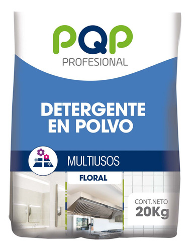 Detergente Polvo Pqp Multiusos Az Floral 20kg