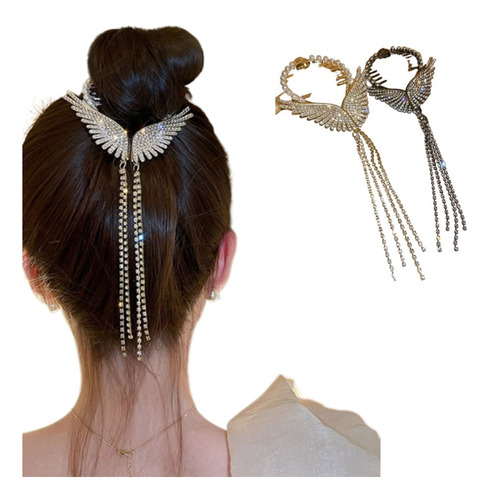 Pinza Para Cabello Broche De Perlas Elegantes Grandes 2 Clip