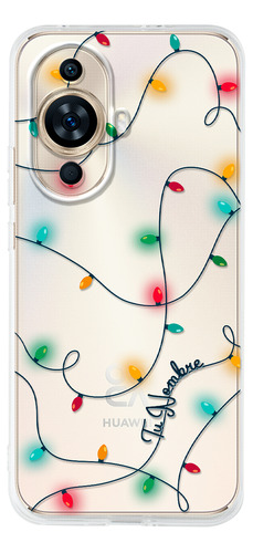 Funda Para Huawei Luces De Navidad Con Tu Nombre