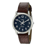 Reloj Timex T2p319 Easy Reader Marrón Correa De Cuero Para H