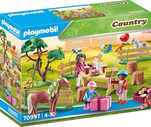 Playmobil Granja Fiesta Cumpleaño Poni Toy New 70997 Bigshop