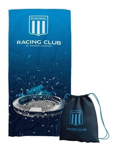 Toallon Microfibra Futbol Mochila Playero Racing Club 70x150 Racing 2