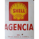 Cartel Enlozado Antiguo Shell 