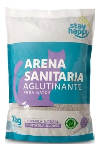 Arena Ultra Aglutinante Gatos Stayhappy 2kg Control Olores