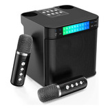 Máquina De Karaoke Con 2 Micrófonos, Sistema De Altavoces Po