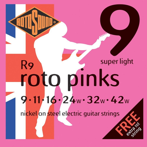 Rotosound R9 roto Pinks Super Light String Para Guitarra Elé