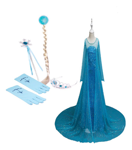 Elsa Princesa Frozen I Vestido Fiesta ***5 Accesorios***