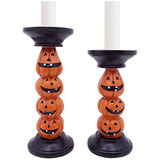 Portavelas De Calabaza De Halloween Chimenea, Decoraciã...