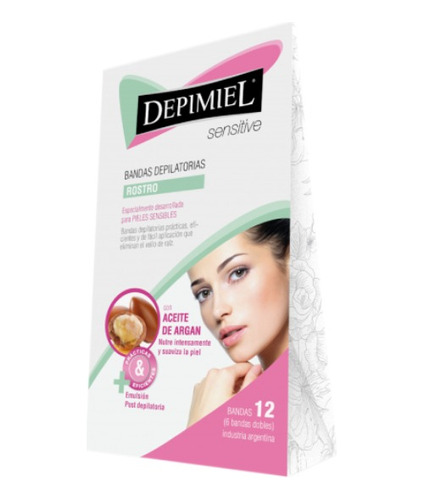 Depimiel Cera En Bandas Para El Rostro Sensitive X 12 U