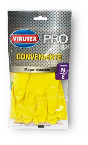 Guante De Látex Amarillo Talla M/8 Virutex Pro