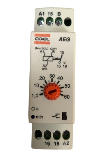 Rele Temporizador Aeg Ugm 60min 110/220v 24vca/cc Coel