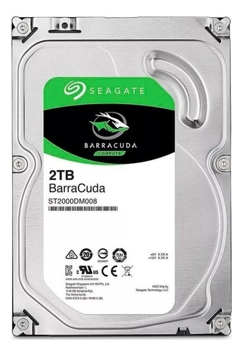 Disco Duro Interno Seagate Barracuda St2000dm008 2tb Plata