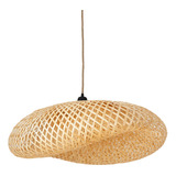 Lampara Colgante Techo Fibra Natural Bambu Boho Chic Deco