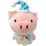 Cerdito Rosa Con Pijama Y Gorro 22cm Cerdo Ultrasuave Miniso