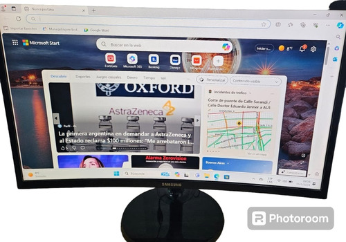 Monitor Samsung Essential Curved De 23.5 , 59.8 Cm.