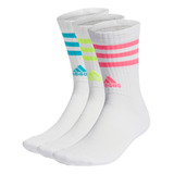 Pack De Medias X3 Unisex adidas Crew Blanco Jj deportes