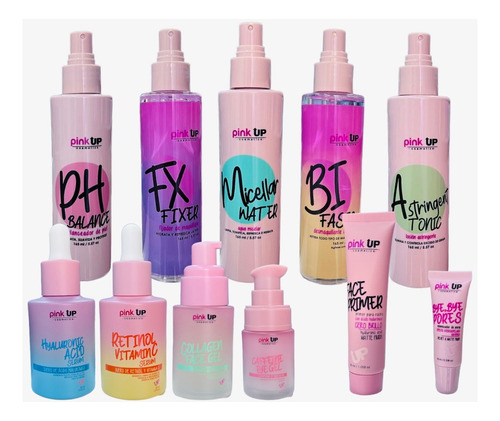 Kit Skin Care Full Pink Up Cuidado Facial 11 Piezas