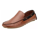 Mocassim Sapatilha Masculina Sola Injetada No Couro R- 103