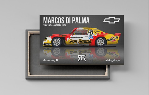 Cuadro Marcos Di Palma Chevrolet Tc 40x25 Cm