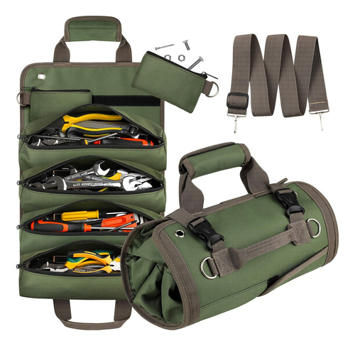 Tool Bag Roll Up, Uup Heavy Duty Tool Organizer For Men W...