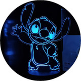 Lámpara Led 3d Stitch De Lilo Y Stitch Disney Velador Rgb