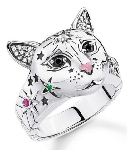 . Anillos De Gato Chapados En Plata Para Mujer Con