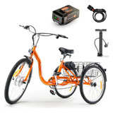 Triciclo Para Adultos Bicicleta Eléctrica Ecoride 3 Modos, A