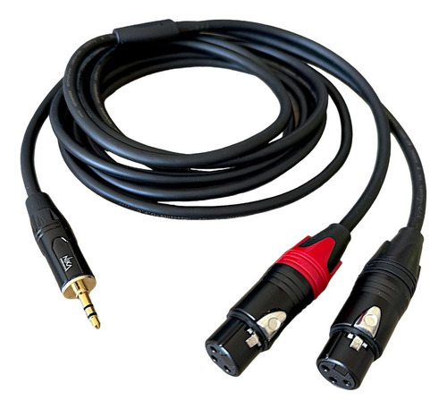 Cable De Audio Trs Plug 3.5mm A Dual Xlr Hembra 3 Metros
