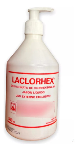 Jabón Líquido Con Clorhexidina Al 4%. 500ml Pico Dosificador