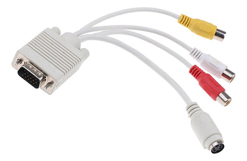 Vga A Tv Av 3 Rca Adaptador Convertidor De S-video Cable