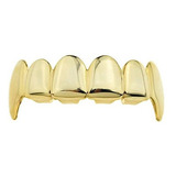 Grills Para Dientes - Vampire Fangs Plain Bañado En Oro De 1