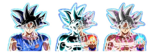 Sticker 3d Movimiento Anime Dragon Ball Goku Saiyajin Blue