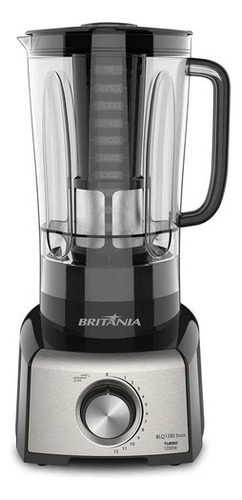 Liquidificador Blq1380p Pro Maxx 6 Inox 3l 1200w Britânia Cor Preto 110v