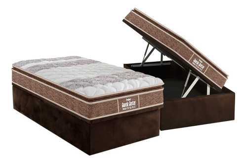 Cama Box Baú Solteiro: Colchão Espuma Probel D33 / Ep Guard