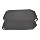 Plancha Double Burner Imusa Antiadherente Delicia 48x26 Cm