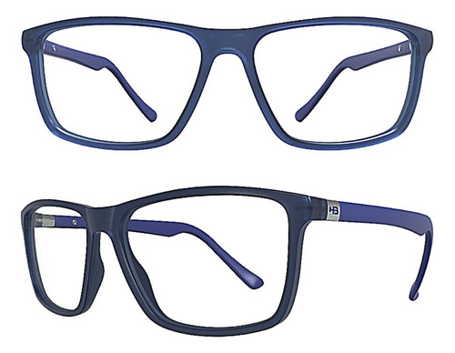Óculos Armação Grau Hb 0367 Matte Ultramarine Blue Mirror 