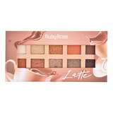Paleta De Sombras De Ojos Ruby Rose Latte Hb-1051, Mate/metálico