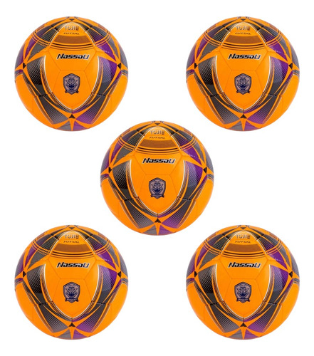 Combo 5 Pelotas Nassau Futbol 5 Futsal Original Tuji Nº 4