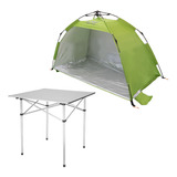 Combo Spinit Carpa Automática Verde Y Mesa Enrollable