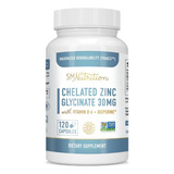 Zinc Quelado Glicinato De Zinc Con Vitamina B6 Y Bioperina
