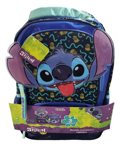 Kit De Moda Mochila Escolar Stitch 3d Para Niño Id 1167037