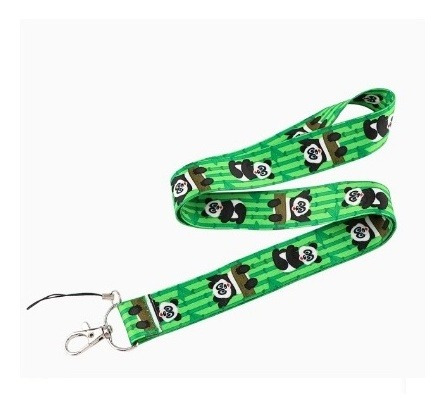 Cordão Crachá Panda Chaveiro Lanyard Presente