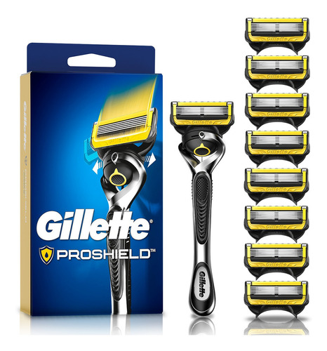 Pack Maquina Afeitar Gillette Fusion Proshield + 8 Repuestos