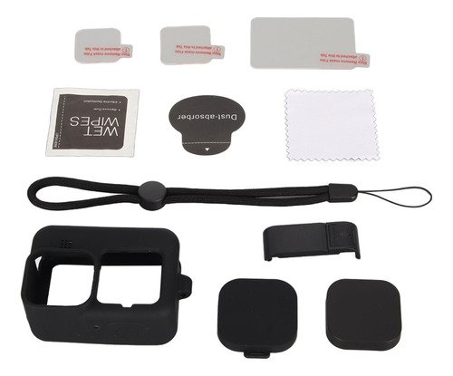 Kit Funda Silicon + Cristal Templado Correa Gopro 9 10 11