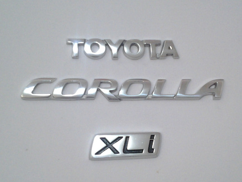 Emblema Toyota Corolla New Sensation Kit 3piezas Metal Pulid Foto 4